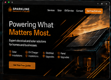 Sparkline Energy & Solar website