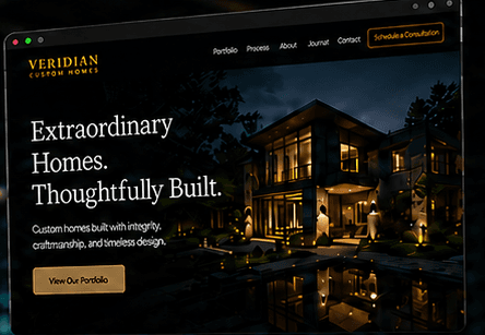 Veridian Custom Homes website