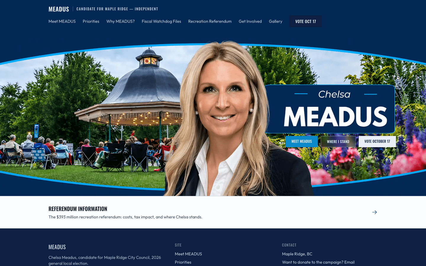 MEADUS for Maple Ridge Council website